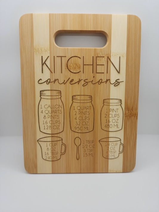 Kitchen Conversion Bamboo Cutting Board